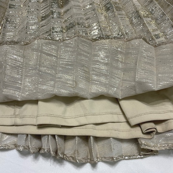 Moulinette Soeurs Midlight Metallic Pleated Maxi Skirt Size 4 Party Glam Mermaid - Picture 8 of 10